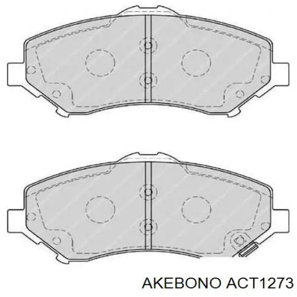 ACT1273 Akebono Передні гальмівні колодки