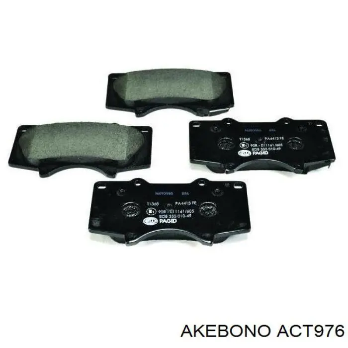 ACT976 Akebono Передні гальмівні колодки