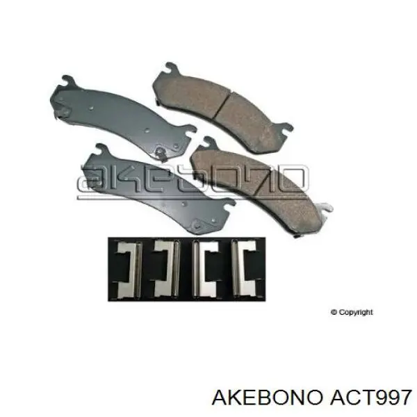 Передні тормозні колодки ACT997 Akebono