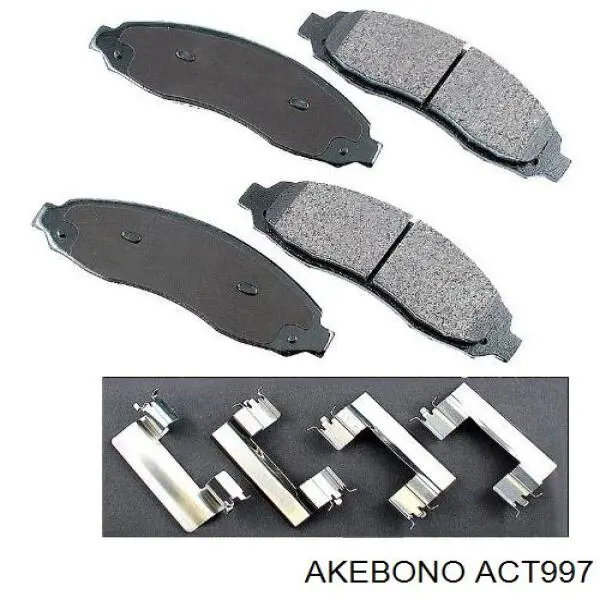 Гальмівні колодки Akebono ACT997 ціна, від 24.04 USD