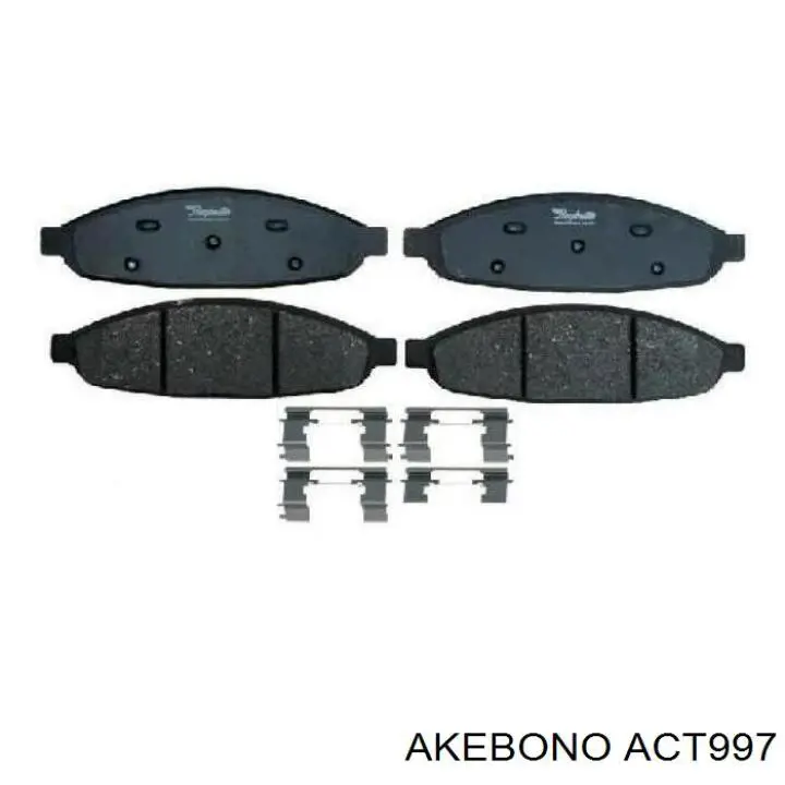 Купити ACT997 Akebono Колодки гальмівні передні, дискові
