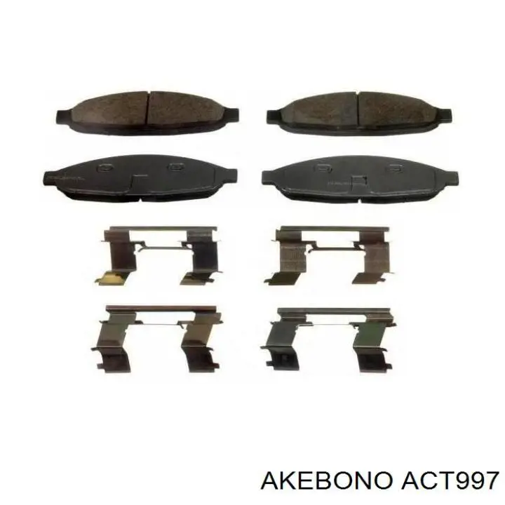 ACT997 Akebono Передні гальмівні колодки