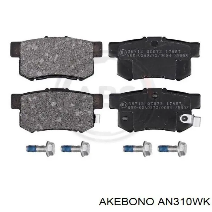 Задні гальмівні колодки Akebono AN310WK ціна, від 14.33 USD