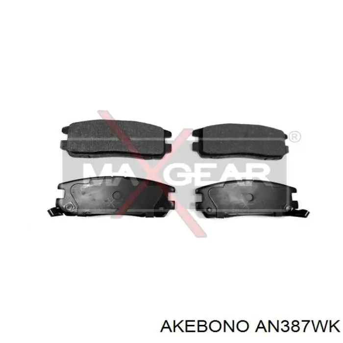 Задні гальмівні колодки Akebono AN387WK ціна, від 13.22 USD