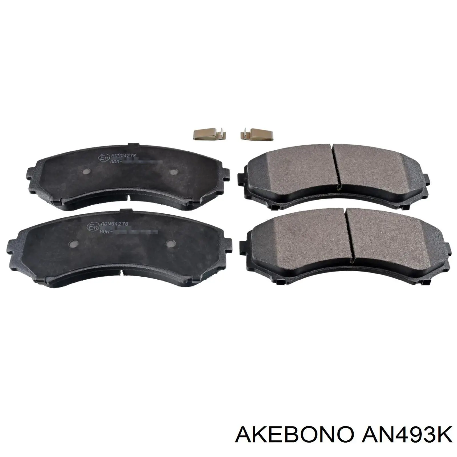 AN493K Akebono колодки гальмівні передні, дискові