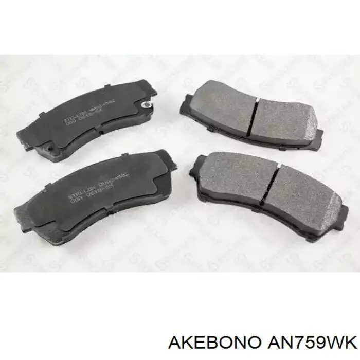 AN759WK Akebono Передні гальмівні колодки