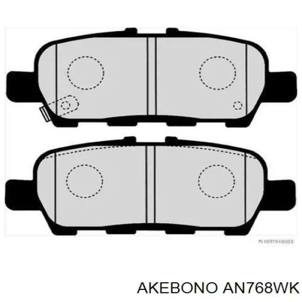 Задні гальмівні колодки AN768WK Akebono