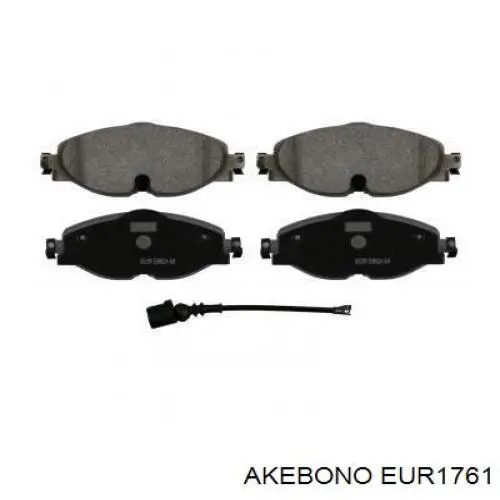 EUR1761 Akebono Колодки гальмівні задні, дискові
