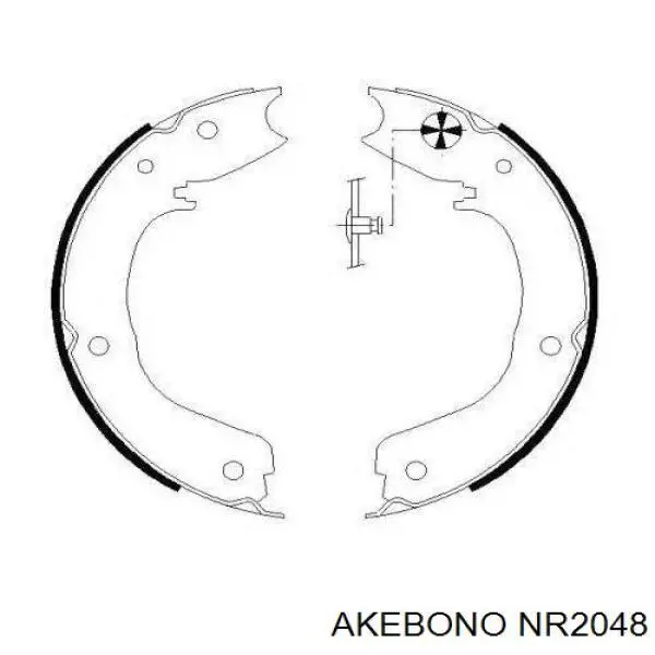 Колодки гальмові задні, барабанні NR2048 Akebono