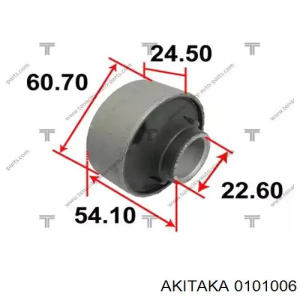 Сайлентблок нижнього важеля передньої підвіски GKN-Spidan 412221 ціна, від 5.96 USD