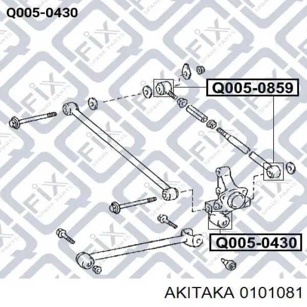 Купити 0101081 Akitaka Сайлентблок цапфи задньої