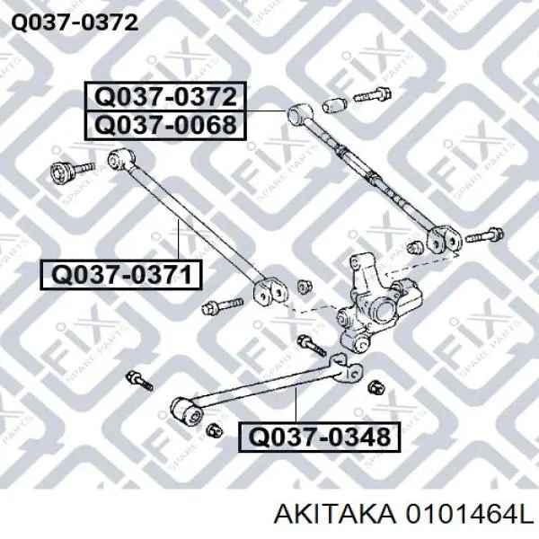 0101464L Akitaka Сайлентблок тяги поперечної, задньої підвіски