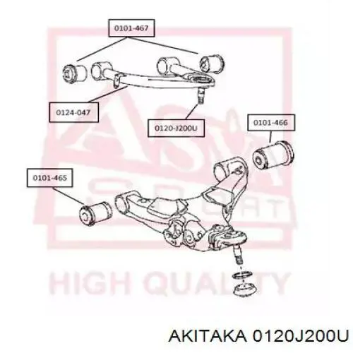 0120J200U Akitaka Кульова опора, верхня