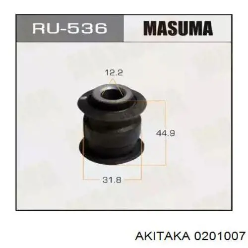 Сайлентблок заднього поперечного важеля 0201007 Akitaka