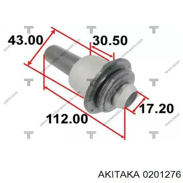 Купити 0201276 Akitaka Сайлентблок передній балки/підрамника