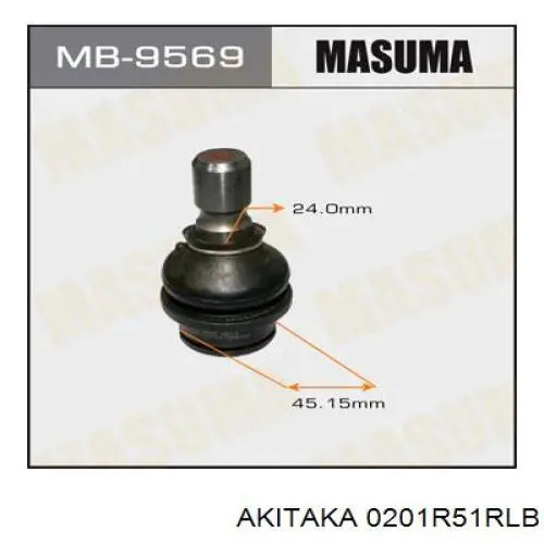 Купити 0201R51RLB Akitaka Сайлентблок заднього нижнього важеля