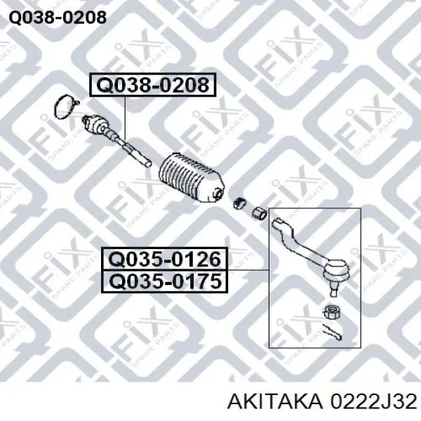 Тяга рульова 0222J32 Akitaka