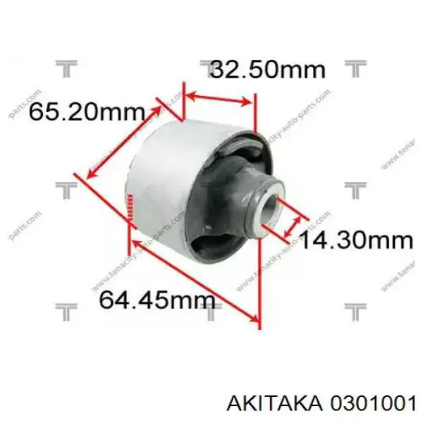 Купити 0301001 Akitaka Сайлентблок передньої підвіски