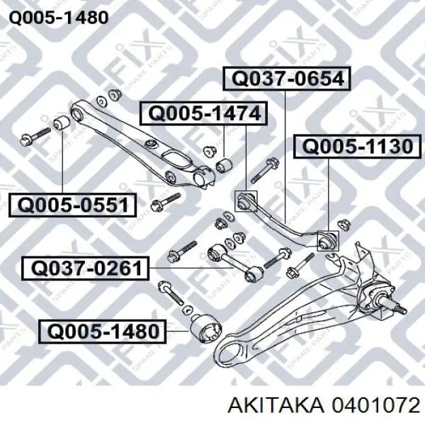 Купити MIBS054 Kautek Сайлентблок заднього поздовжнього нижнього важеля