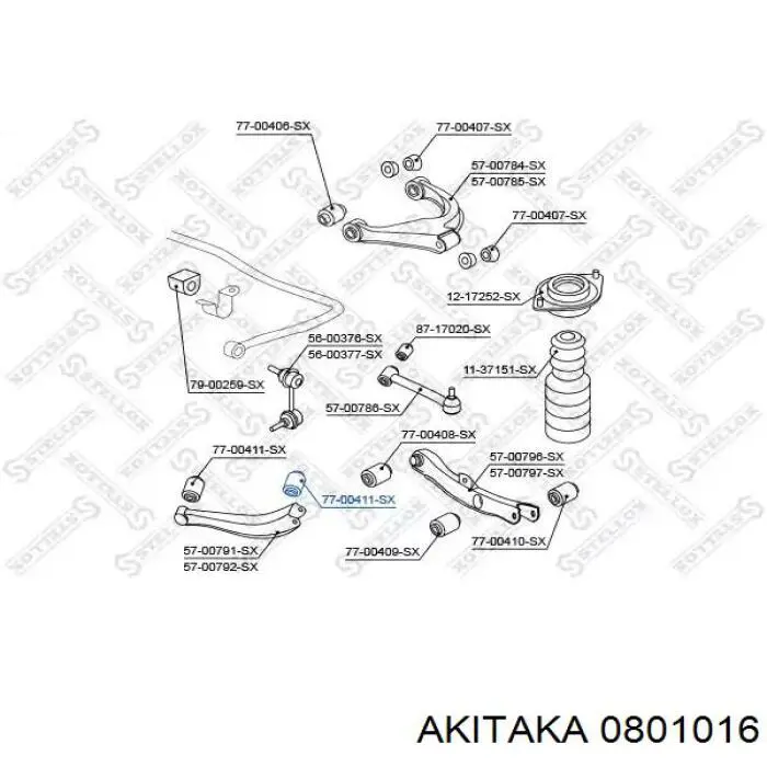 BC2506 Bcguma Сайлентблок заднього кулака