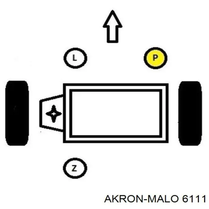 6111 Akron Malo Відбійник + пильовик амортизатора переднього