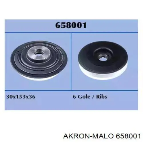 Шків колінвала (демпфер ) Akron Malo 658001 ціна, від 46.24 USD