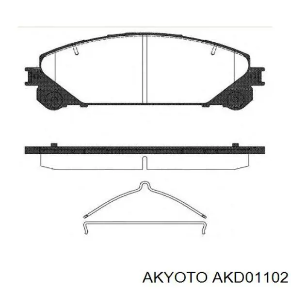 Колодки гальмівні передні, дискові AKD01102 Akyoto