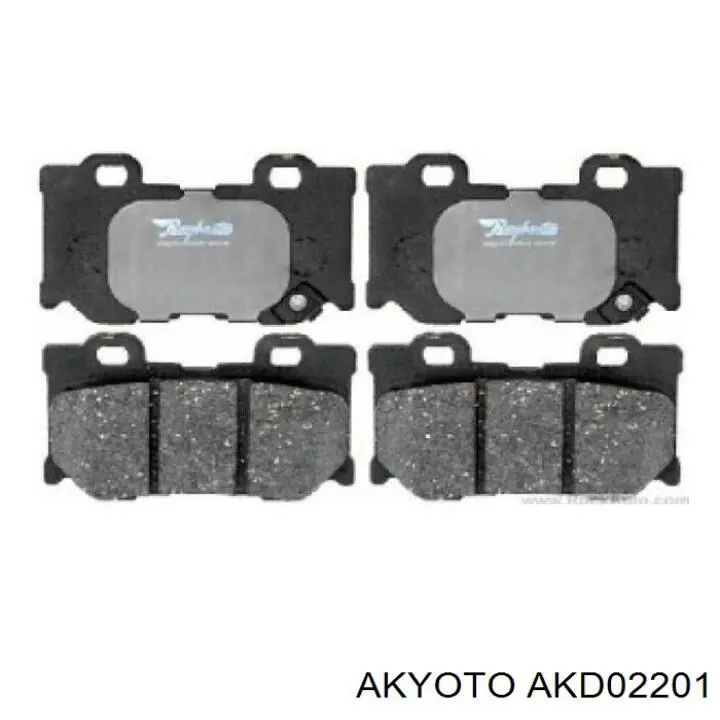 AKD02201 Akyoto Колодки гальмівні задні, дискові