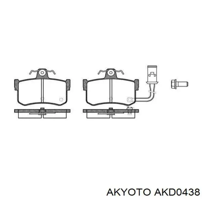 AKD0438 Akyoto Передні гальмівні колодки