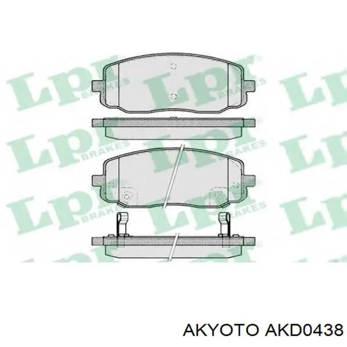 Гальмівні колодки Akyoto AKD0438 ціна, від 19.07 USD