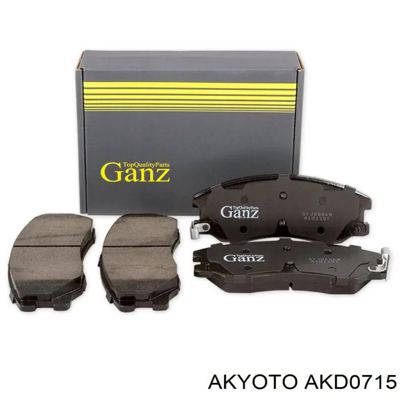 AKD0715 Akyoto колодки гальмівні передні, дискові