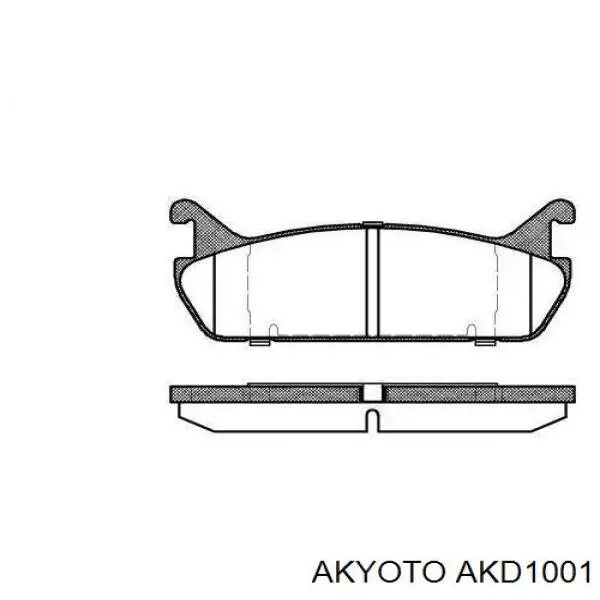 AKD1001 Akyoto колодки гальмівні передні, дискові