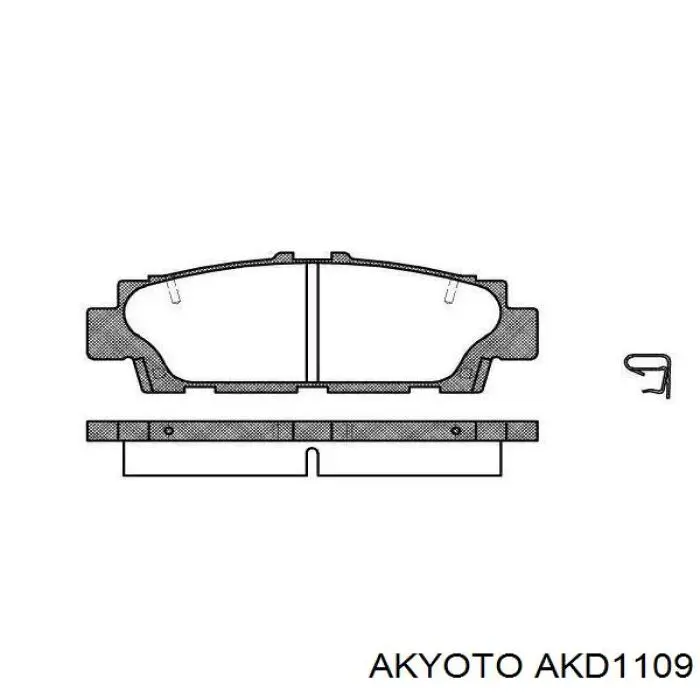Купити AKD1109 Akyoto Задні колодки