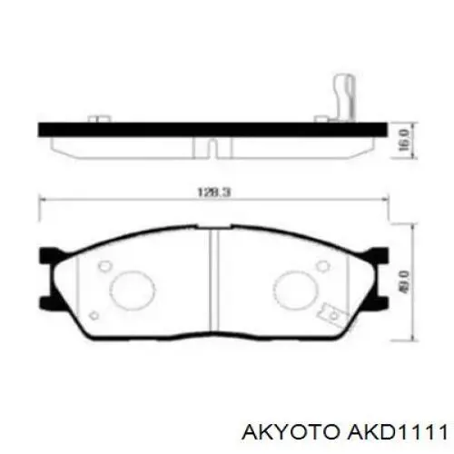 Купити AKD1111 Akyoto Колодки гальмівні передні, дискові