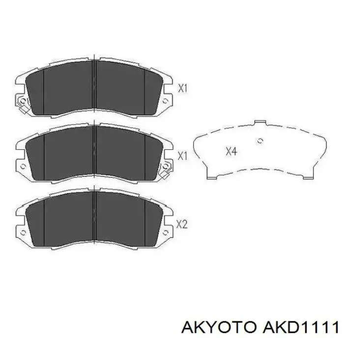 AKD1111 Akyoto Передні гальмівні колодки