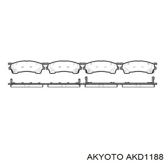 Купити AKD1188 Akyoto Колодки гальмівні передні, дискові