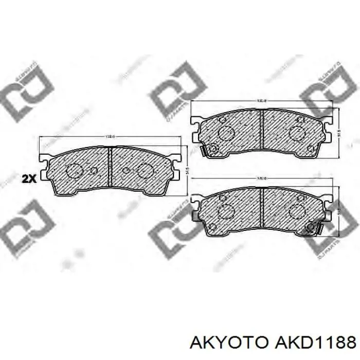 AKD1188 Akyoto Передні гальмівні колодки