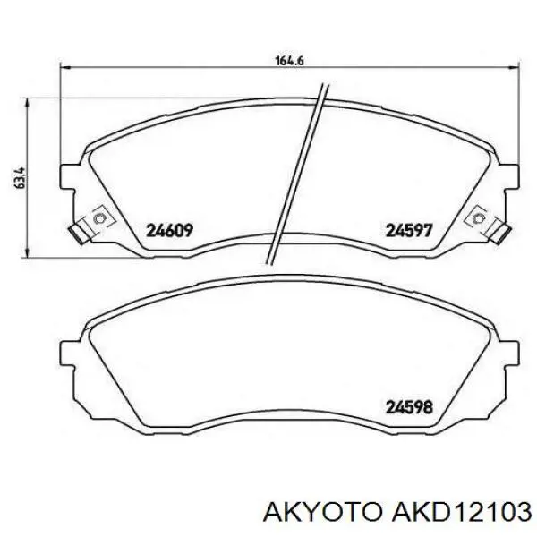 AKD12103 Akyoto Передні гальмівні колодки