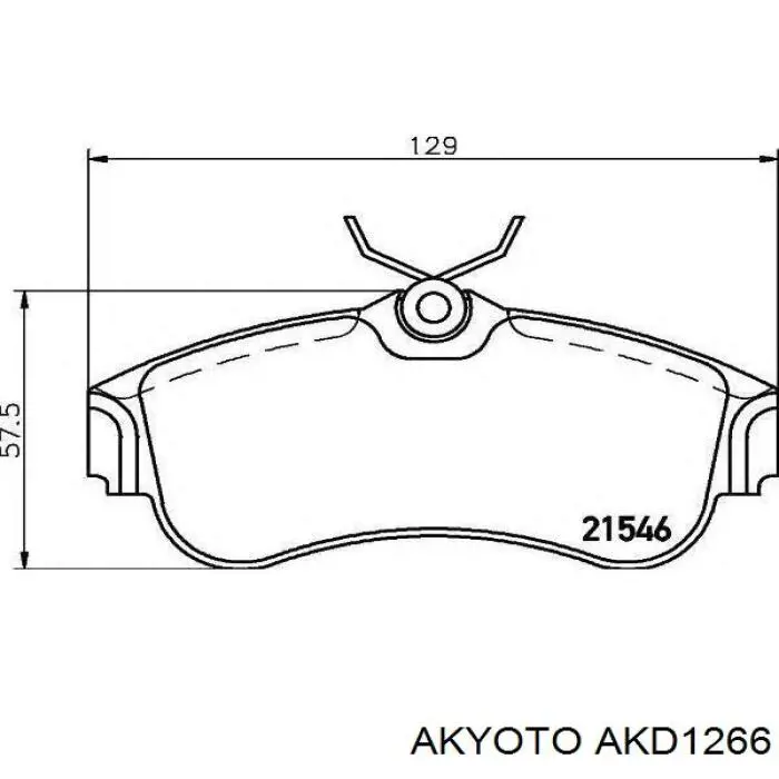 AKD1266 Akyoto Передні гальмівні колодки