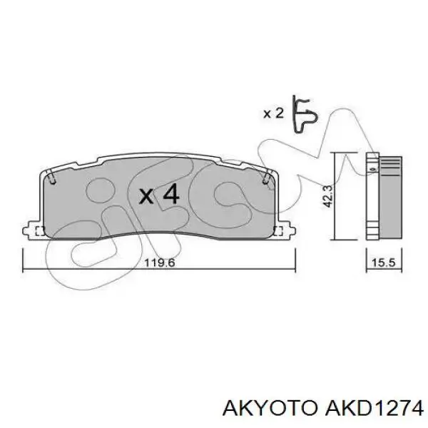 Задні дискові колодки Kashiyama D2105