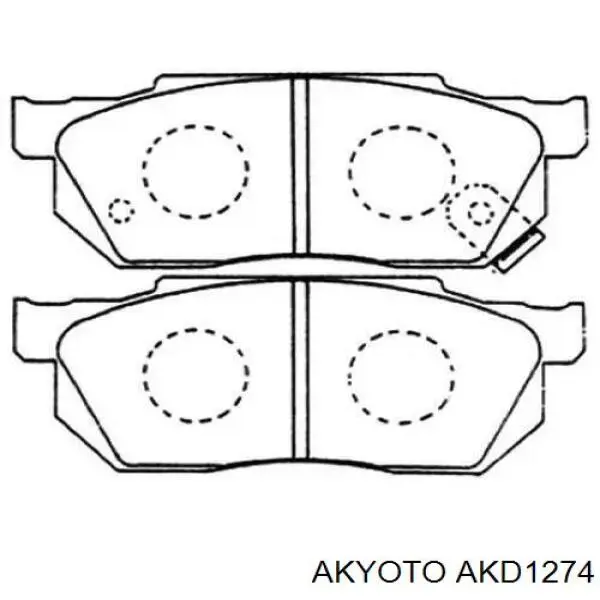 D2105 Kashiyama Колодки гальмівні задні, дискові