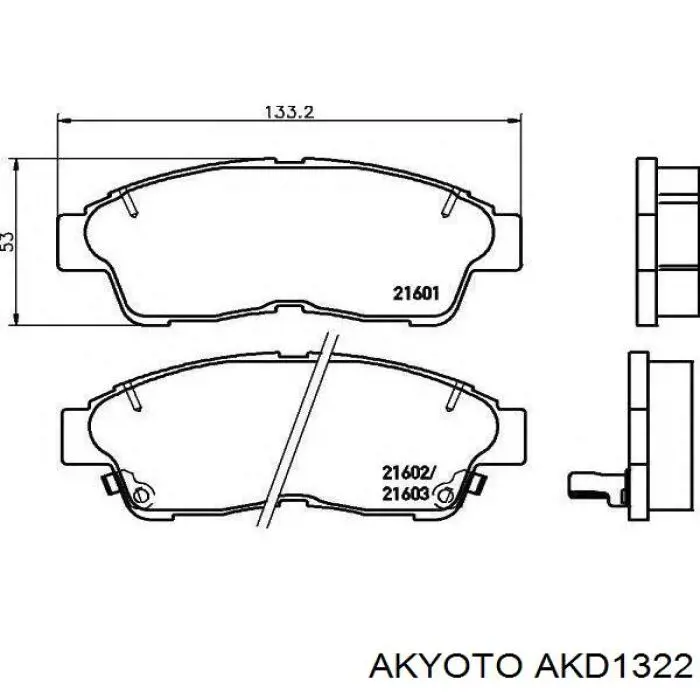 Склопідйомник задніх лівих дверей Akyoto AKD1322 ціна, від 25.02 USD