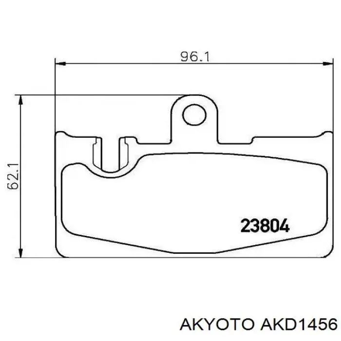 Купити AKD1456 Akyoto Задні колодки