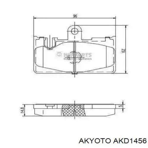 Задні гальмівні колодки AKD1456 Akyoto