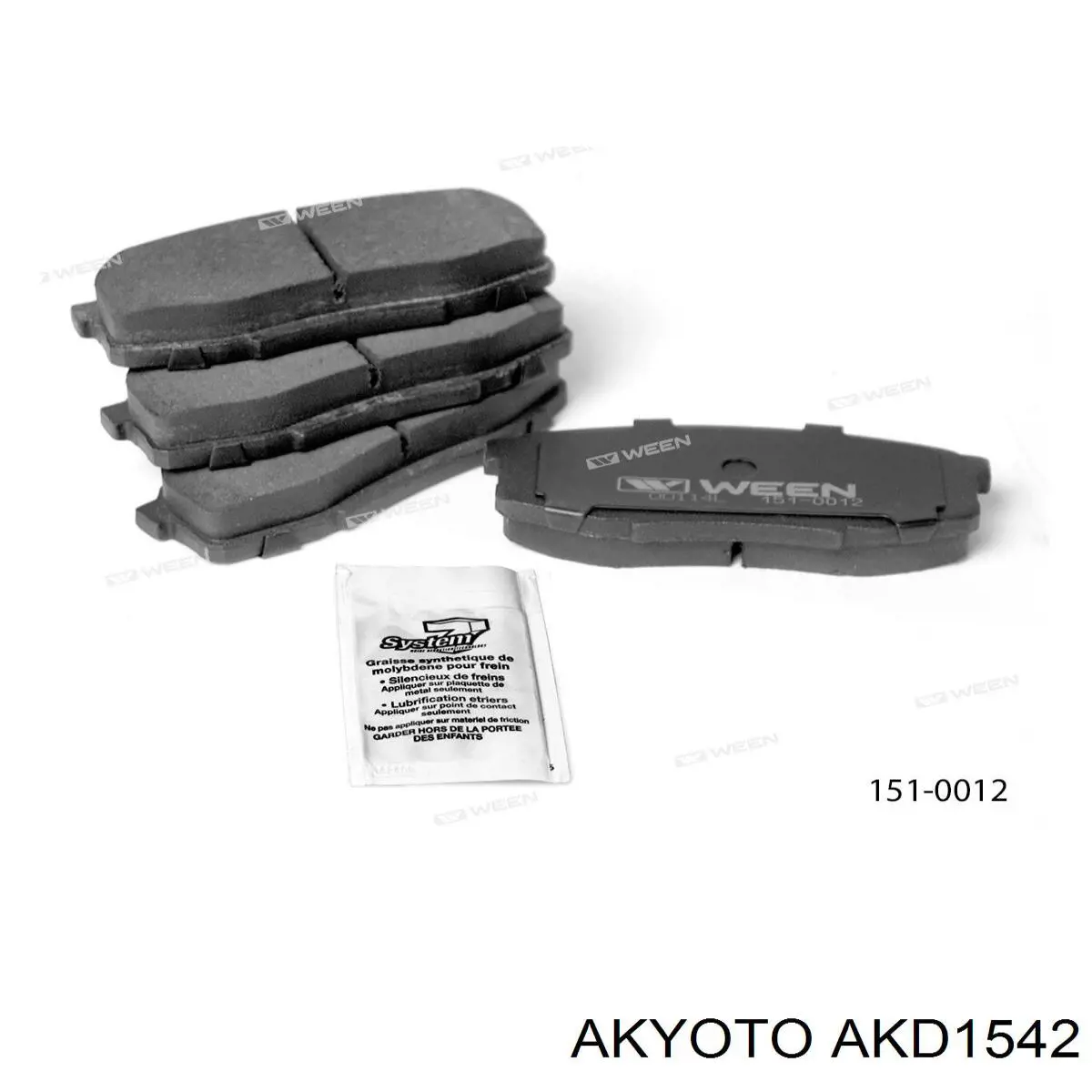 Задні гальмівні колодки AKD1542 Akyoto