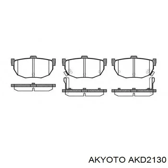 Колодки гальмові задні, дискові AKD2130 Akyoto