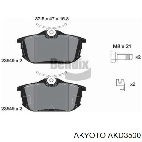 Тормозні колодки ABE C15048ABE
