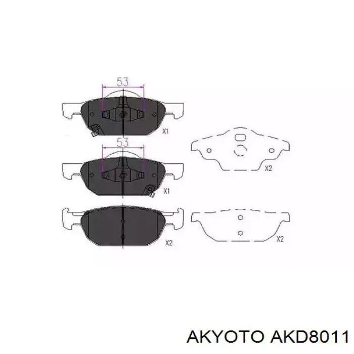 AKD8011 Akyoto Передні гальмівні колодки