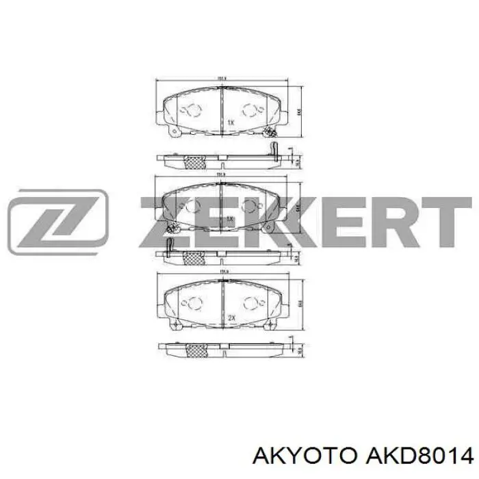 AKD8014 Akyoto Передні гальмівні колодки