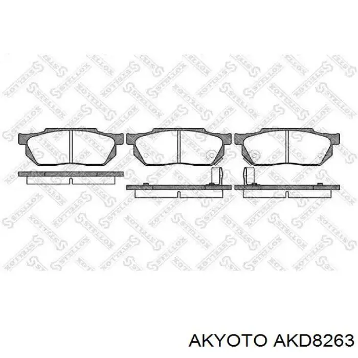 Гальмівні колодки Akyoto AKD8263 ціна, від 16.96 USD